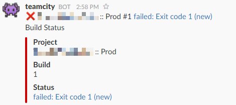 Slack Build Failure Message